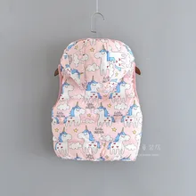 1108-01 детская одежда осень и зима стиль с принтом «My Little» для девочек; плотный жилет с капюшоном и начесом