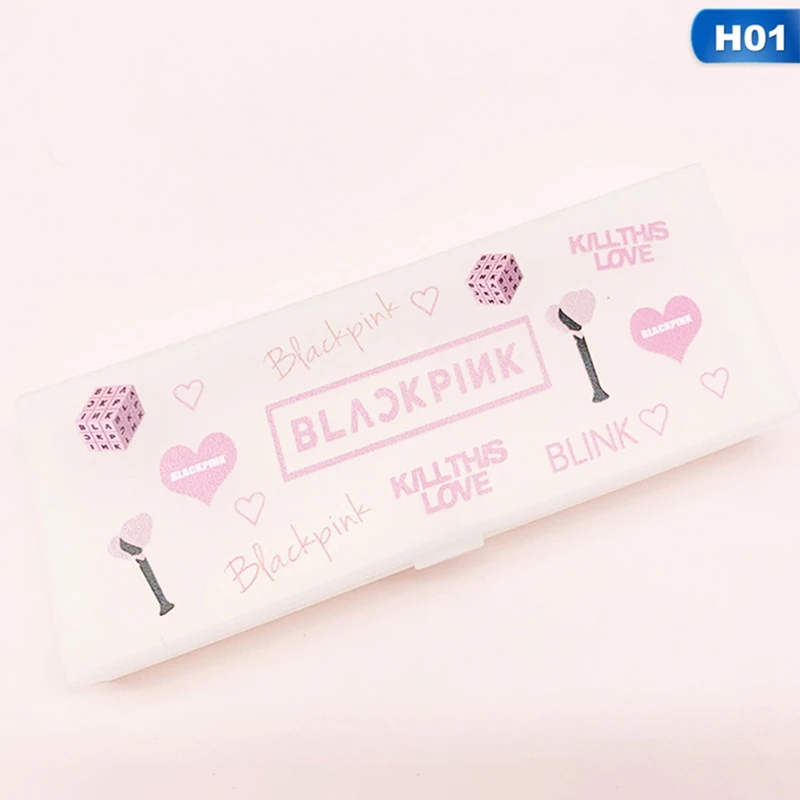 BLACKPINK TWICE EXO GOT7 NCT пенал для ручек для карандашей модный косметический пенал сумка чехол для школьные принадлежности для учащихся - Цвет: H01