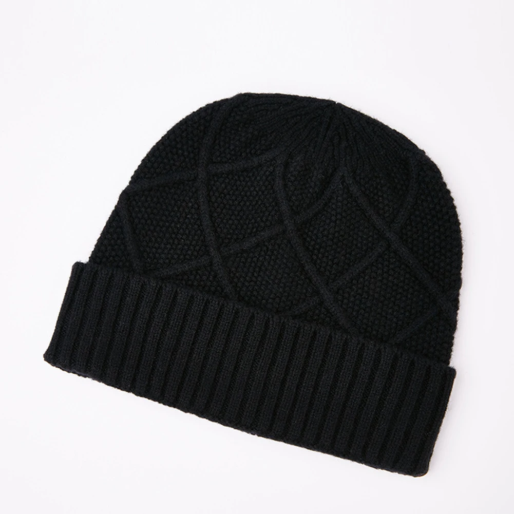 100% Australian Wool Winter Men Knit Slouchy Beanie Hat Cashmere Skullies Hats For Women Caps 