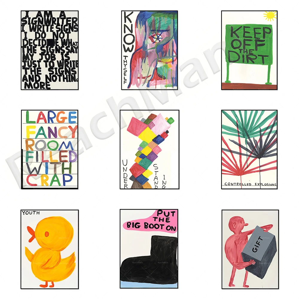 David Shrigley modern art poster funny quirky art exhibition poster