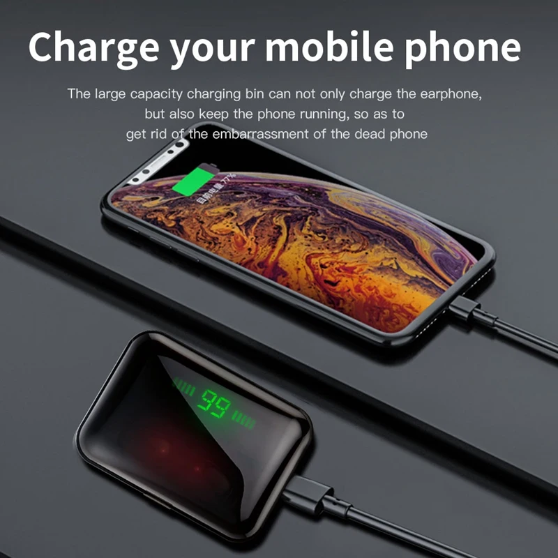 A2S TWS Bluetooth 5 0 Headset Stereo Earphone Wireless Headphone Sports Headset for Xiaomi Samsung Smartphone