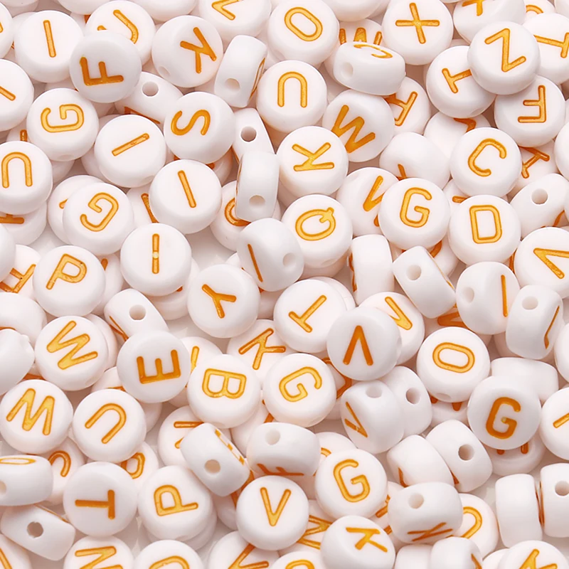 Vibrant Alphabet Acrylic Beads