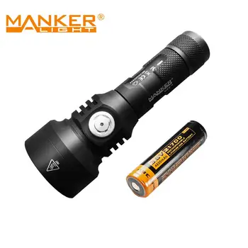 

Bundle: Manker U22 II 1020 Meters Beam Ultra-throw Flashlight 850Lumen OSRAM KW CSLNM1.TG LED Flashlight + 4800mAh 21700 Battery