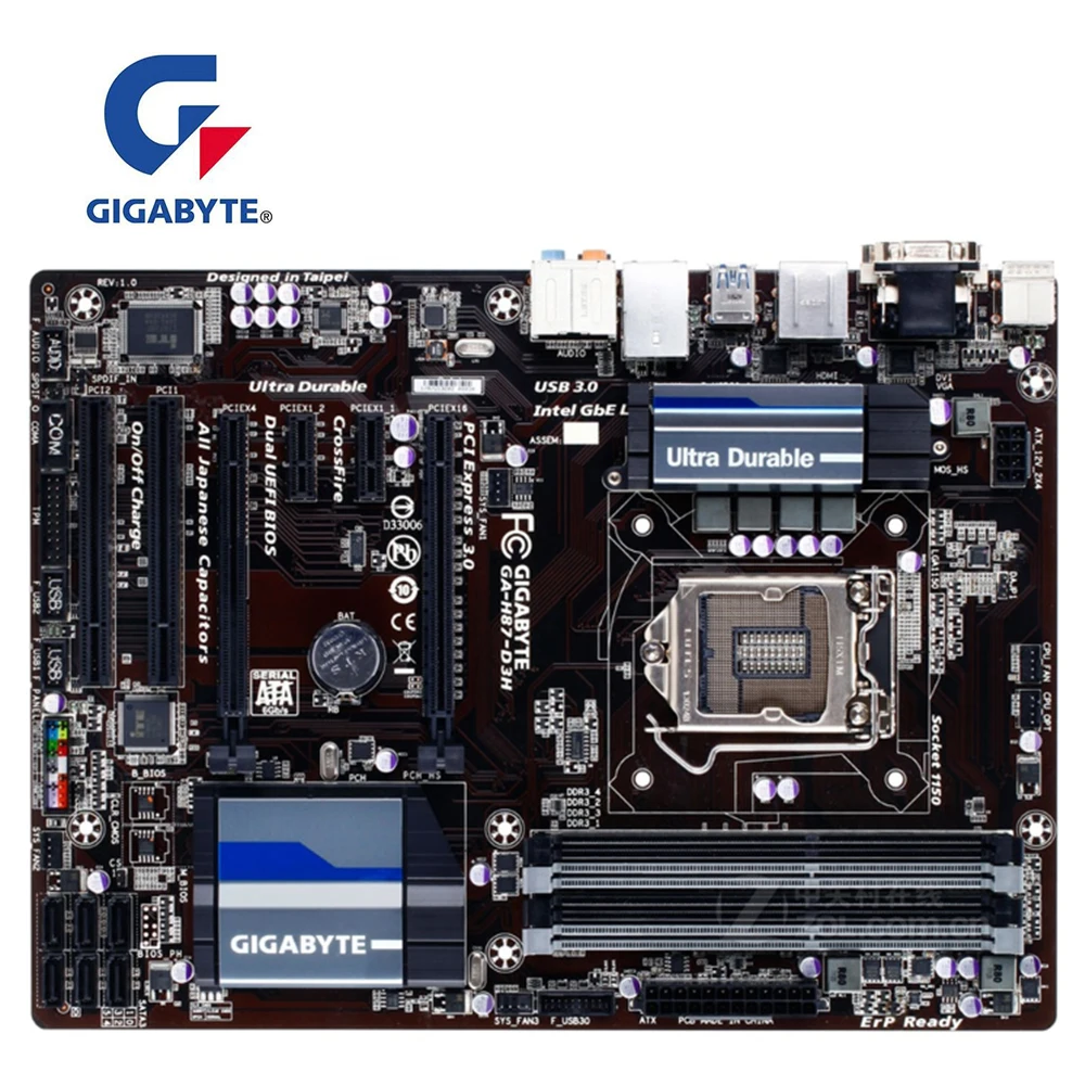 Для GIGABYTE GA-H87-D3H Материнская плата Socket LGA 1150 для H87M H87 PCI-E 3 0 оригинальная настольная