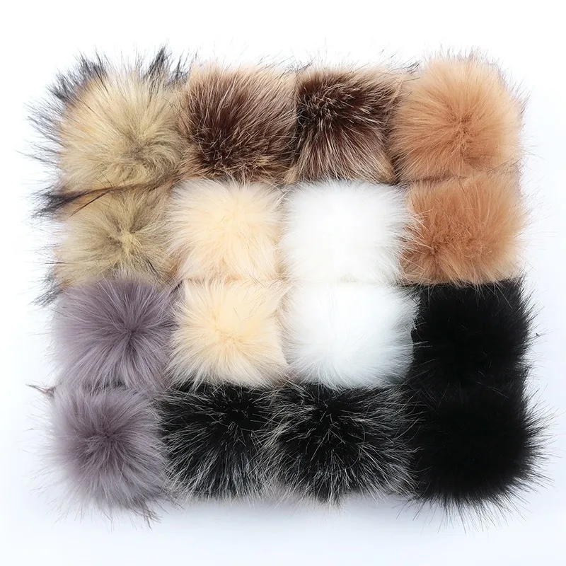 

Fake fox fur ball Cross border hot sale artificial wool ball simulation fox wool ball hat accessories DIY clothing crafts