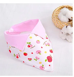 Pink Cherry Детские нагрудники, модные хлопковые мягкие треугольные полотенца, мультяшный детский шарф, детский водопоглощающий нагрудник, детские вещи, Одежда для новорожденных - Цвет: Pink Cherry