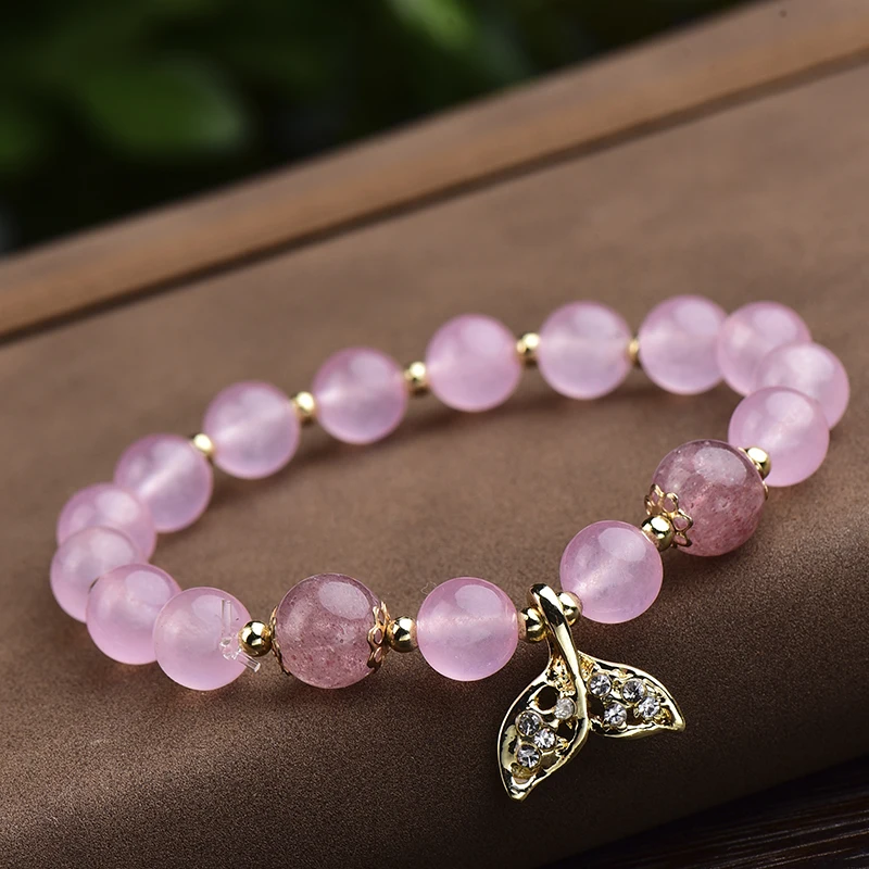 Buy Crystu Rose Quartz Bracelet 6 mm Round Bead Reiki Healing Crystal -  Stone Chakra Bracelet for Unisex (Color : Pink) at Amazon.in