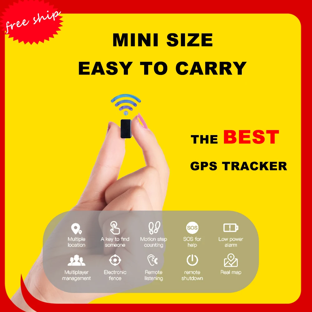 Localizador de rastreador Mini GPS P6 GPS para coche, rastreador Gps antirrobo, dispositivo de seguimiento de grabación antipérdida, Control de voz