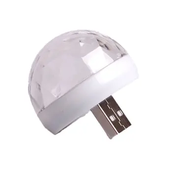 

LED CAR USB Atmosphere Light DJ RGB Mini Colorful Music Sound Lamp USB-C Phone Surface for Karaoke Party