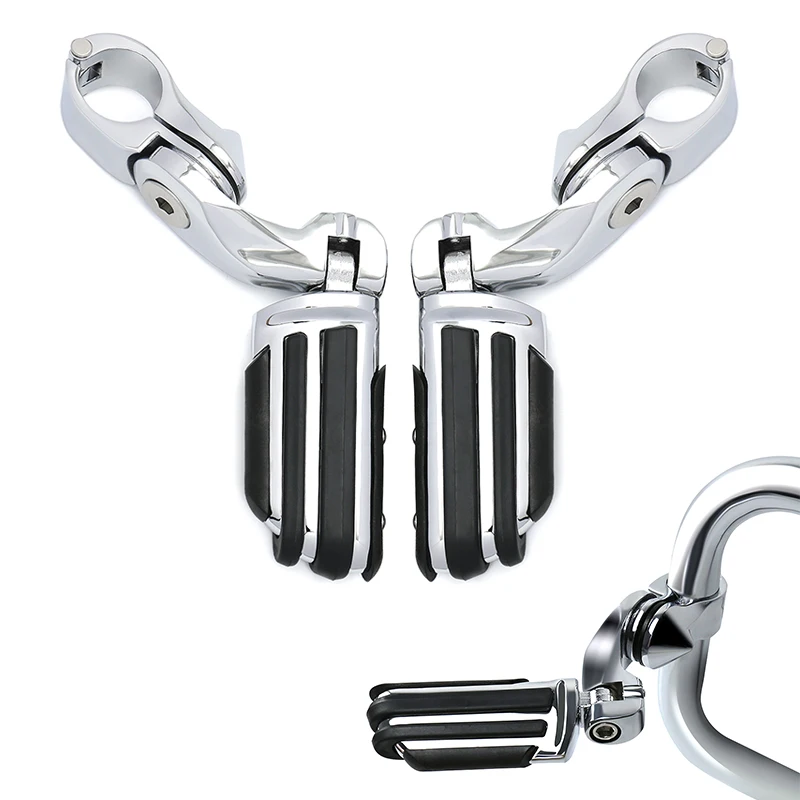 

Universal Motorcycle Adjustable Highway Foot Pegs Footpeg Footrest Fits ForHarley all models with 1.25'' 32mm Engine Guards Tube