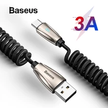 Baseus usb type-C кабель для быстрой зарядки type-C кабель для samsung S9 S10 huawei P30 Pro Lite Автомобильное зарядное устройство кабель USB-C пружинный шнур