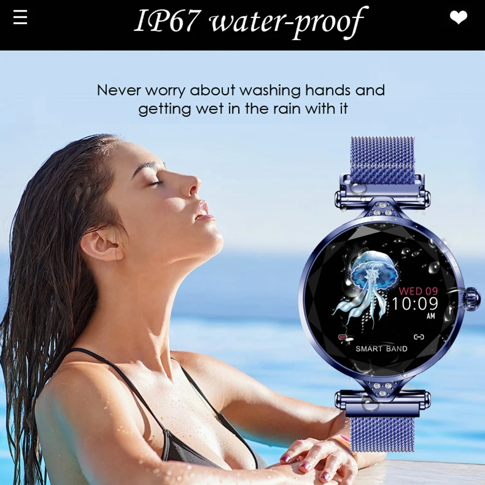 BINSSAW 2020 Women Sport New Luxury Smart Watch  IP67 Waterproof Bluetooth For Android IOS Iphone Smartwatch Gift For Girlfriend