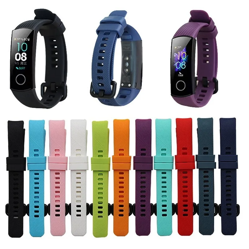 Wrist-Strap Honor-Band Huawei Silicone 5-Smart-Accessories 5-Bracelet Protective-Film