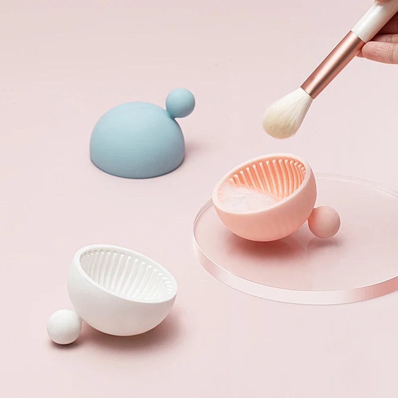 Silicone Makeup Brush Cleaner Bowl Foundation Makeup Brush Scrubber