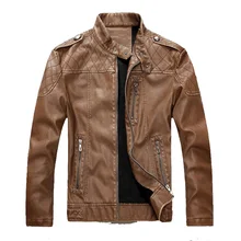 Классическая Повседневная ветрозащитная мотоциклетная куртка крутая мотоциклетная куртка из искусственной кожи мужские ретро Куртки из искусственной кожи пальто размер M-3XL D10