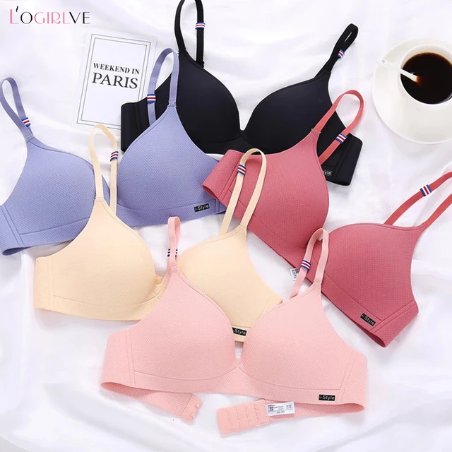 Small Ladies Bras 30-40 AAA AA A B Thin Padded Sexy Lingerie Wireless  Brassiere