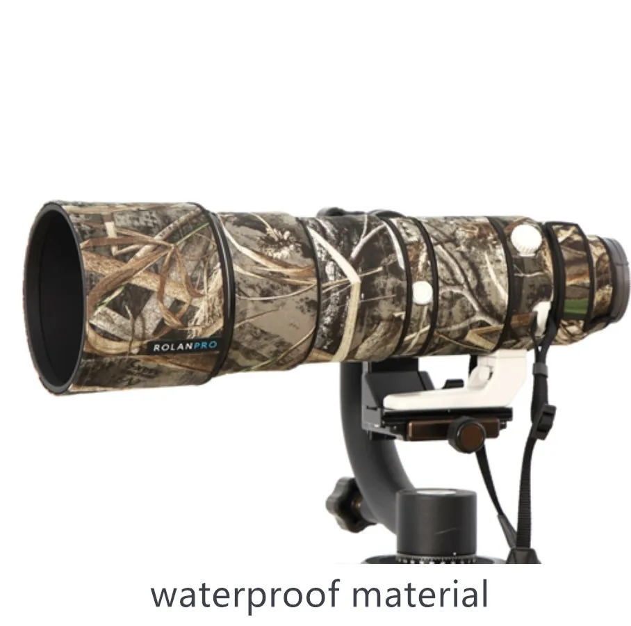 ROLANPRO Nylon Waterproof Lens Camouflage Rain Cover for Sony FE 200-600mm F5.6-6.3 G OSS Lens Protective Case Guns Clothing - Цвет: Waterproof material