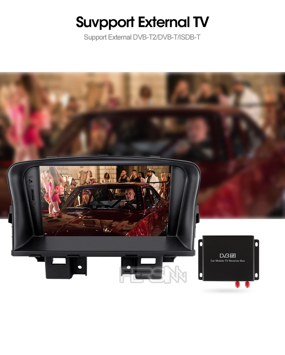 Top Fersinny ZLKLZ7060 2G+32G Android 8.1 car dvd radio player For Chevrolet Cruze 2008 2009 2010 2011 2012 car gps stereo player 6