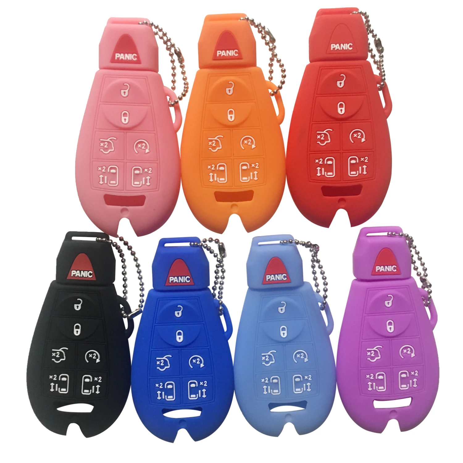 

Key Case Cover For Chrysler Town Country For Jeep Commander Dodge Grand Caravan 7Buttons Key Cover Cap Cover For Alarm Starline