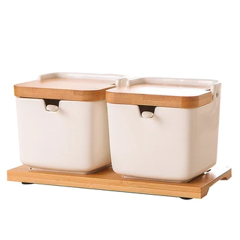 

Sugar Bowl with Lids and Spoons,8.54Oz Ceramic Sugar Jar with Spoon,Condiment Spice Jar for Kitchen,Porcelain Sugar Dish for Sug