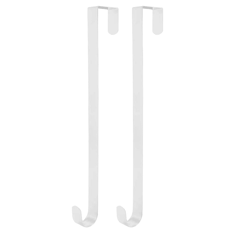 

ELEG-2PCS Metal Wreath Hanger over the Door Hooks Christmas Garland Holders Seasonal Home Storage Organizer Wreath Hanger for Fr
