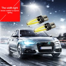 LDRIVE, 12 В, 2,3 Вт, силиконовая лампа T10, светодиодный, COB, красный, белый, янтарный, T10 Canbus, лампа без ошибок, 3000 K, 4300 K, 6000 K, T10, боковой светильник на танкетке