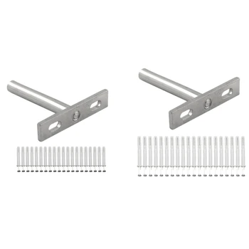 

10Pcs 5 Inch Floating Brackets Concealed Mount Invisible Blind Shelf Supports Brackets for Home Wall DIY Wood Shelves