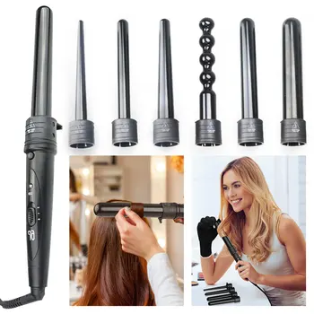 

6 In 1 Curling Iron Professional Ceramic Electric Curling Iron For Women'S Long Hair Styling Tool With Abs Handle Do It Yourself