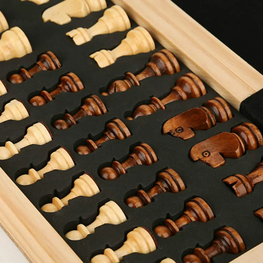 Chess Game Set Magnetic Wooden Folding Large 39cm*39cm For Adult Kids Beginner