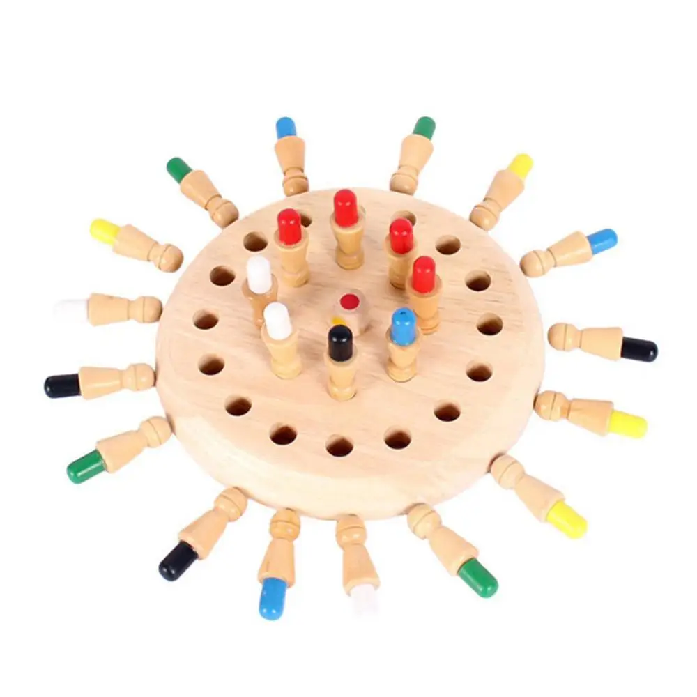 Skup Dzieci drewniane pamięć mecz kij gra w szachy dzieci zabawki do wczesnej edukacji drewniane zabawki gra edukacyjna zabawa kolor pamięci zabawki