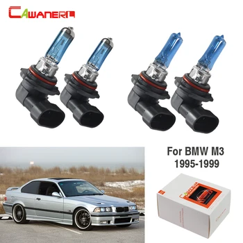 

Cawanerl 4 Pieces 100W Car Light Source Halogen Bulb Lamp 4300K 12V Warm White Headlight High Beam Low Beam For BMW M3 1995-1999