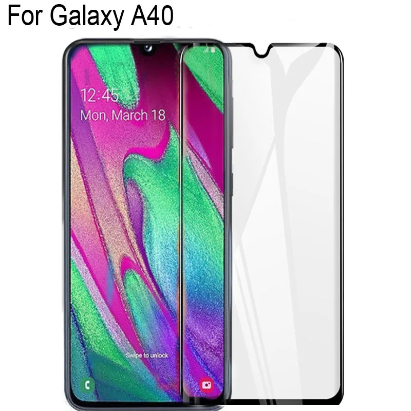 2 шт 9D полностью изогнутая Защитная пленка для экрана samsung Galaxy A40 a40 полное
