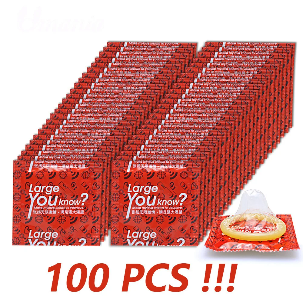 10Pcs/Lot 55mm Large Size Condoms Plus Size 55mm Big Condones Penis Sleeve Natural Latex Contraception Adult Sex Toys 1