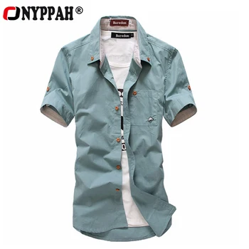 

2020 New Arrival Summer Style Men Casual Shirts Fashion MS-02 High Quality Brand Cotton Mens Slim Short Sleeve Shirt