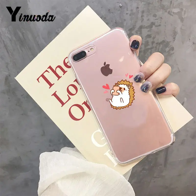 Yinuoda Kawaii Ежик сердце Модный чехол для телефона чехол для iphone 8 7 6 6S Plus X XS max 10 5 5S SE XR - Цвет: 6