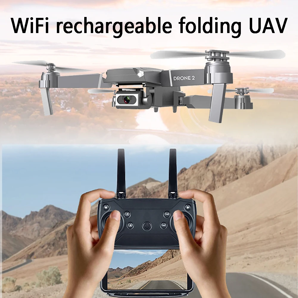 1080P With 1 Battery E68 пластиковый удерживающий высоту широкоугольный видео RC Дрон с перезаряжаемым аккумулятором светодиодный светильник Многофункциональный wifi FPV складной Квадрокоптер 2,4 ГГц - Цвет: 1080P With 1 Battery