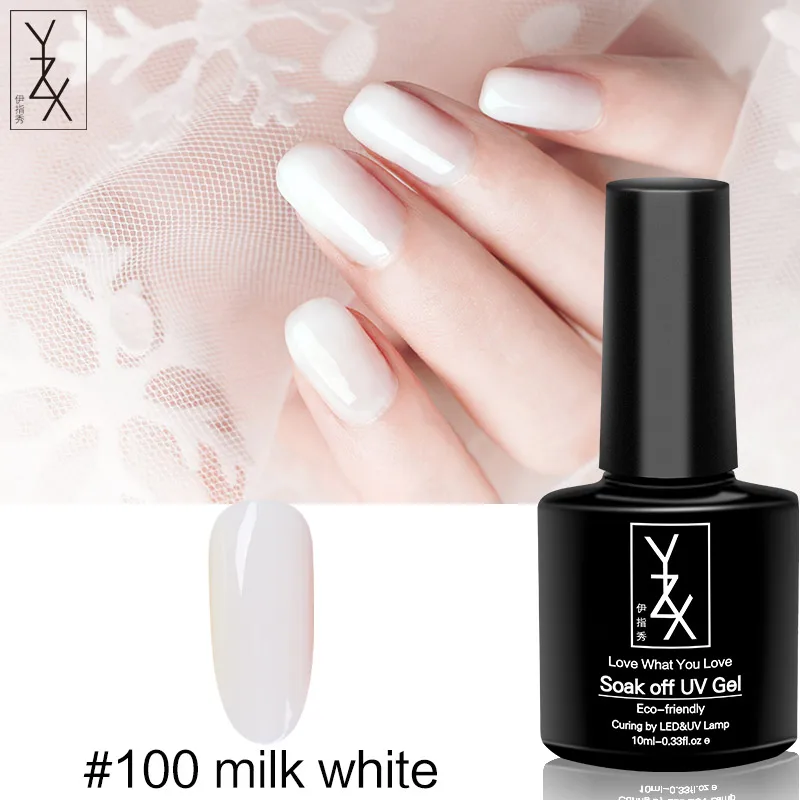 Color100Milk White YXZ гель для ногтей красная бабочка любовь серия УФ/светодиодный лак SoakOff 10 мл эмалированный молочный белый черный лак для ногтей для сексуальных женщин - Цвет: Color100Milk White