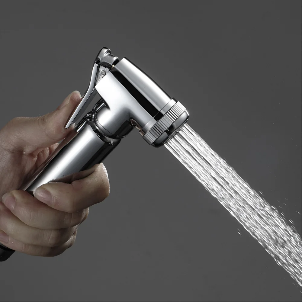 

Health Faucet Chrome Spray Gun Set Toilet Chamber Pot Flusher All tong fu xi Leading Hipj09023