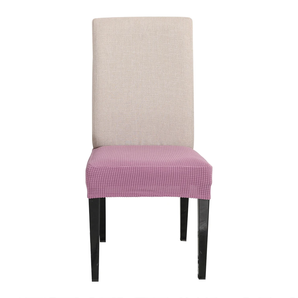 Light purple Горячая распродажа! Чехол для стула из спандекса, однотонный, для столовой, офиса, кухни, эластичный чехол для стула, защита от грязи, чехол для стула - Цвет: Light purple