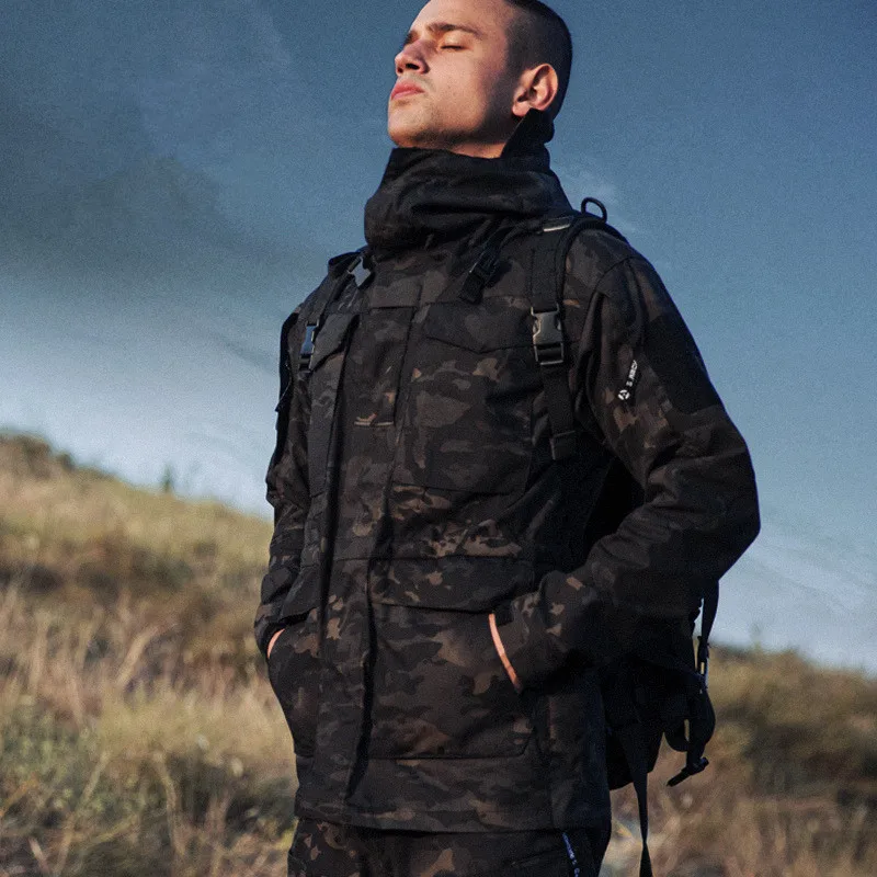 Британская армейская одежда для мужчин тактические куртки ветровка водонепроницаемая военная Униформа Мужская Полевая куртка с капюшоном осень зима