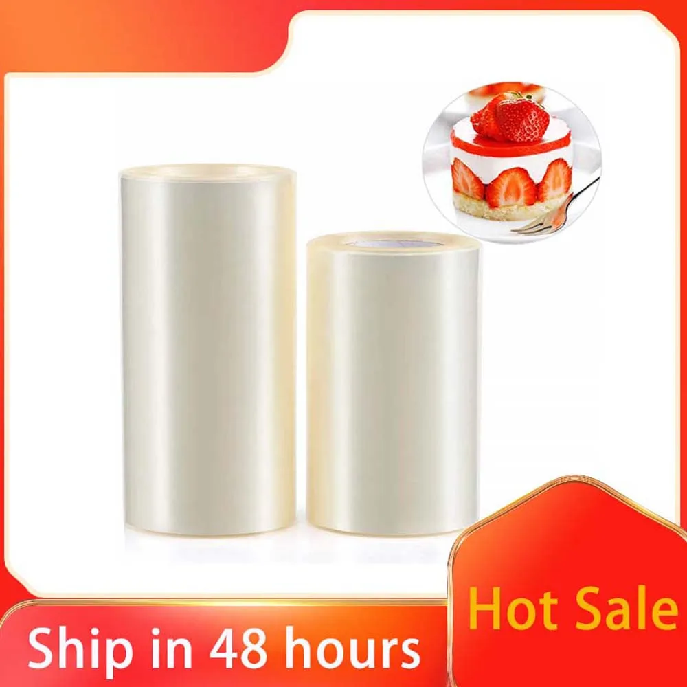 

8/10cm Cake Mold Film Transparent Cake Rolls Mousse Cake Acetate Sheets Chocolate Candy Wrapping Tape Strip Cake Decorating Tool