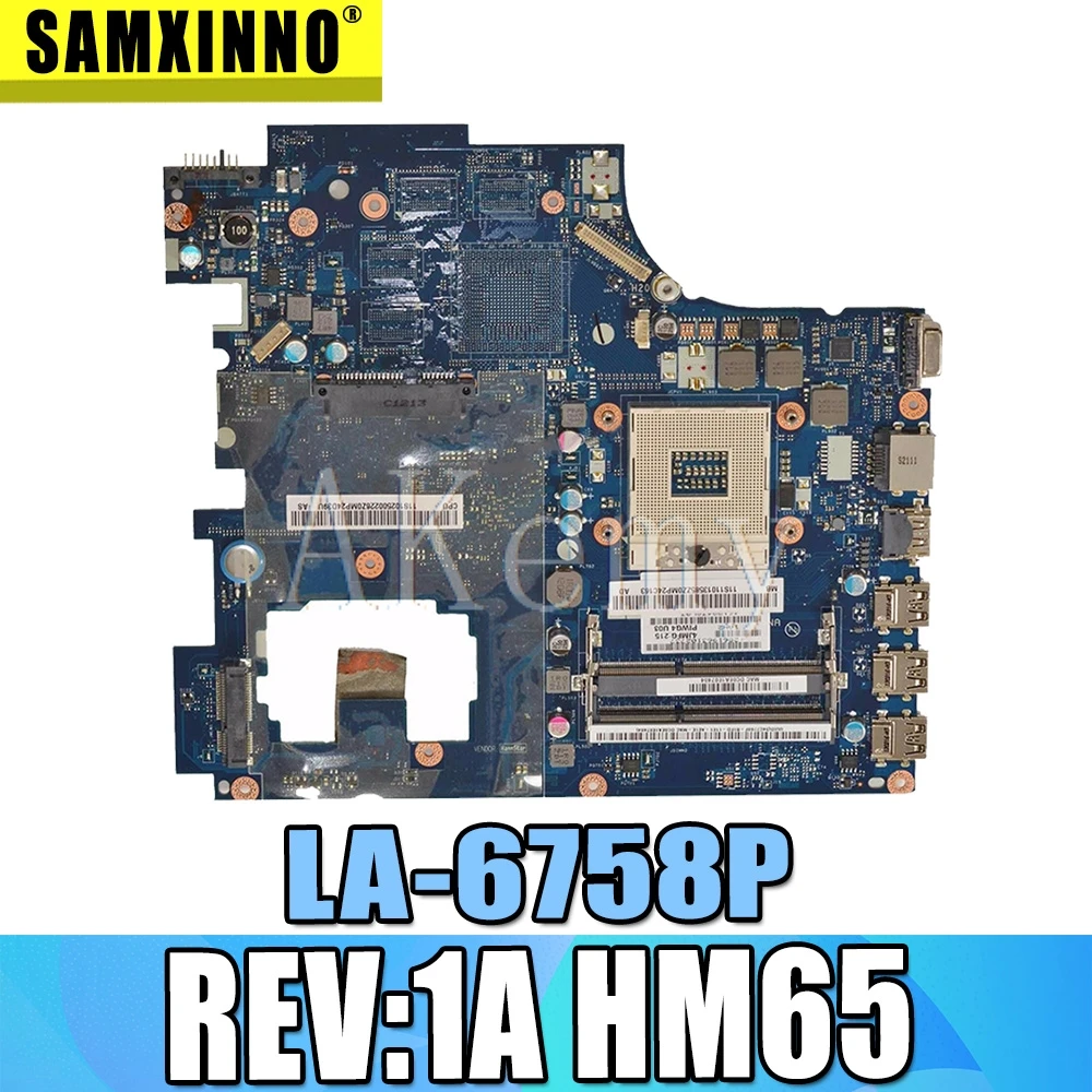 G770 Y770 LA-6758P REV: 1A материнская плата для For Lenovo IdeaPad ноутбука HM65 DDR3 Материнская |