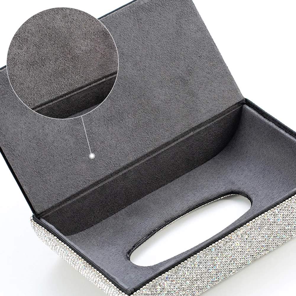 1 шт. Универсальный Bling crystal diamond Стразы для автомобиля бумажная коробка для полотенец коробка для салфеток