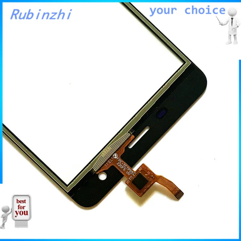 RUBINZHI сенсорный экран дигитайзер для Prestigio Muze H3 psp 3552 psp 3552 сенсорный экран Duo Передняя стеклянная сенсорная панель с лентой
