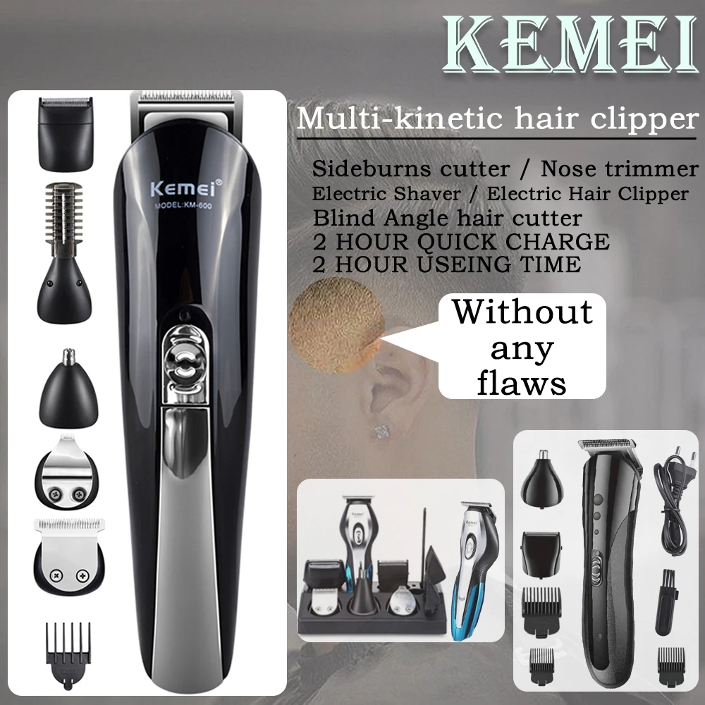 Skup Kemei maszynka do włosów golarka elektryczna męska trymer razor multi kinetic elektryczna maszynka do strzyżenia włosów strzyżenie maszynka do włosów w nosie trymer maszyna 5