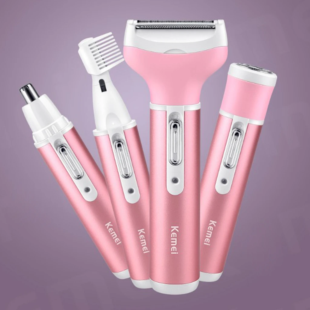 Women Electric Facial Body Hair Trimmer & Clipper for Eyebrows Nose Ear Eyebrow EU Plug KM-6637