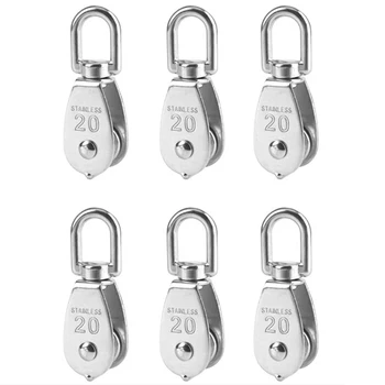 

Stainless Steel M20 Pulley Steel Wire Pulley Single Wheel Swivel Lifting Rope Pulley Block for Wire Rope Durable