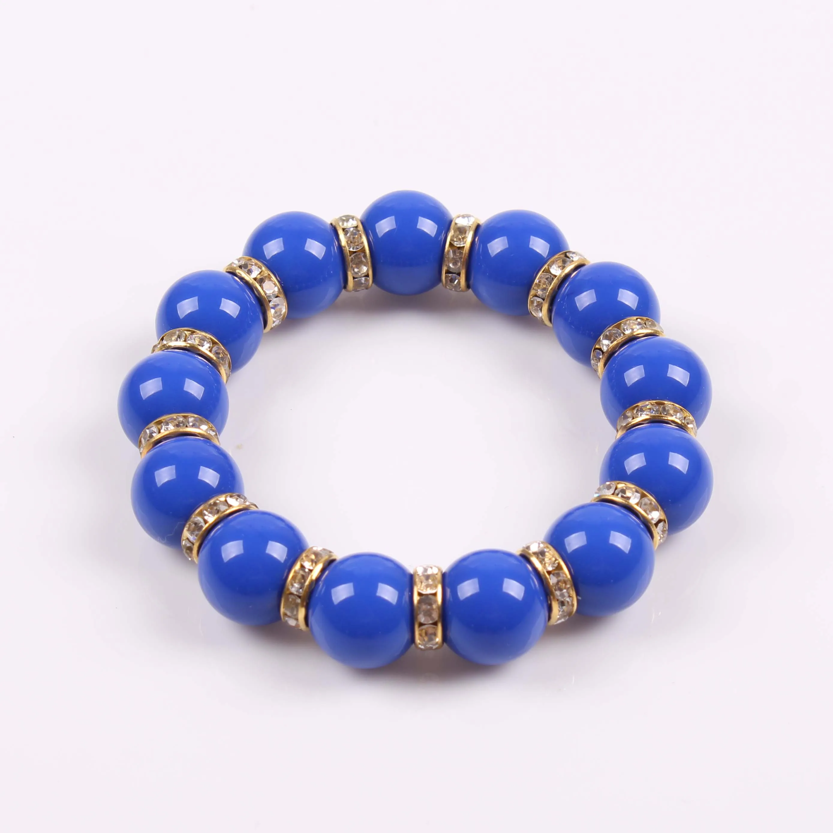 Ручная работа, акриловые бусины, стеклянные стразы, растягивающиеся браслеты для мужчин, модные новые акриловые вечерние ювелирные изделия для женщин