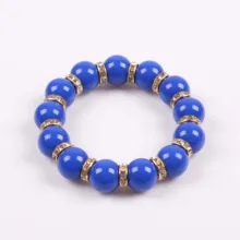 Ручная работа, акриловые бусины, стеклянные стразы, растягивающиеся браслеты для мужчин, модные новые акриловые вечерние ювелирные изделия для женщин