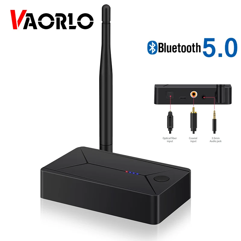 VAORLO Bluetooth 5 0 аудио передатчик 3 мм AUX коаксиальный волоконно оптический разъем